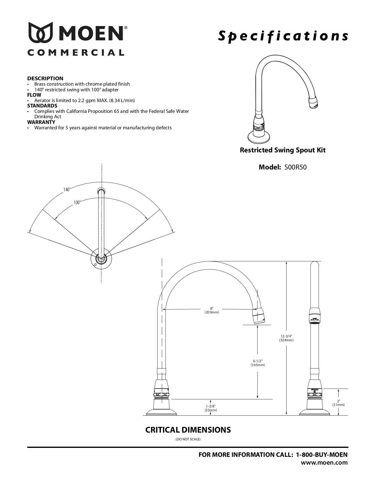 Moen MOE5264 Specifications - ManualMachine.com