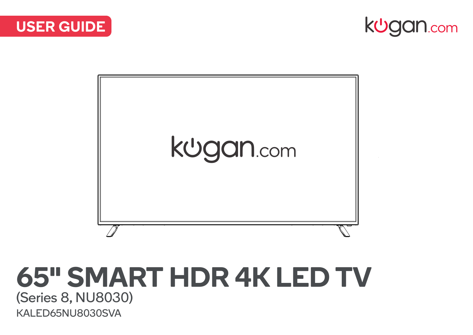 Kogan NU8030, KALED65NU8030SVA User Manual