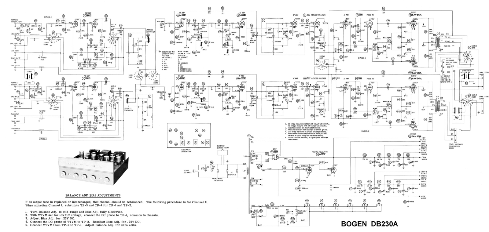 Bogen DB-230-A Schematic