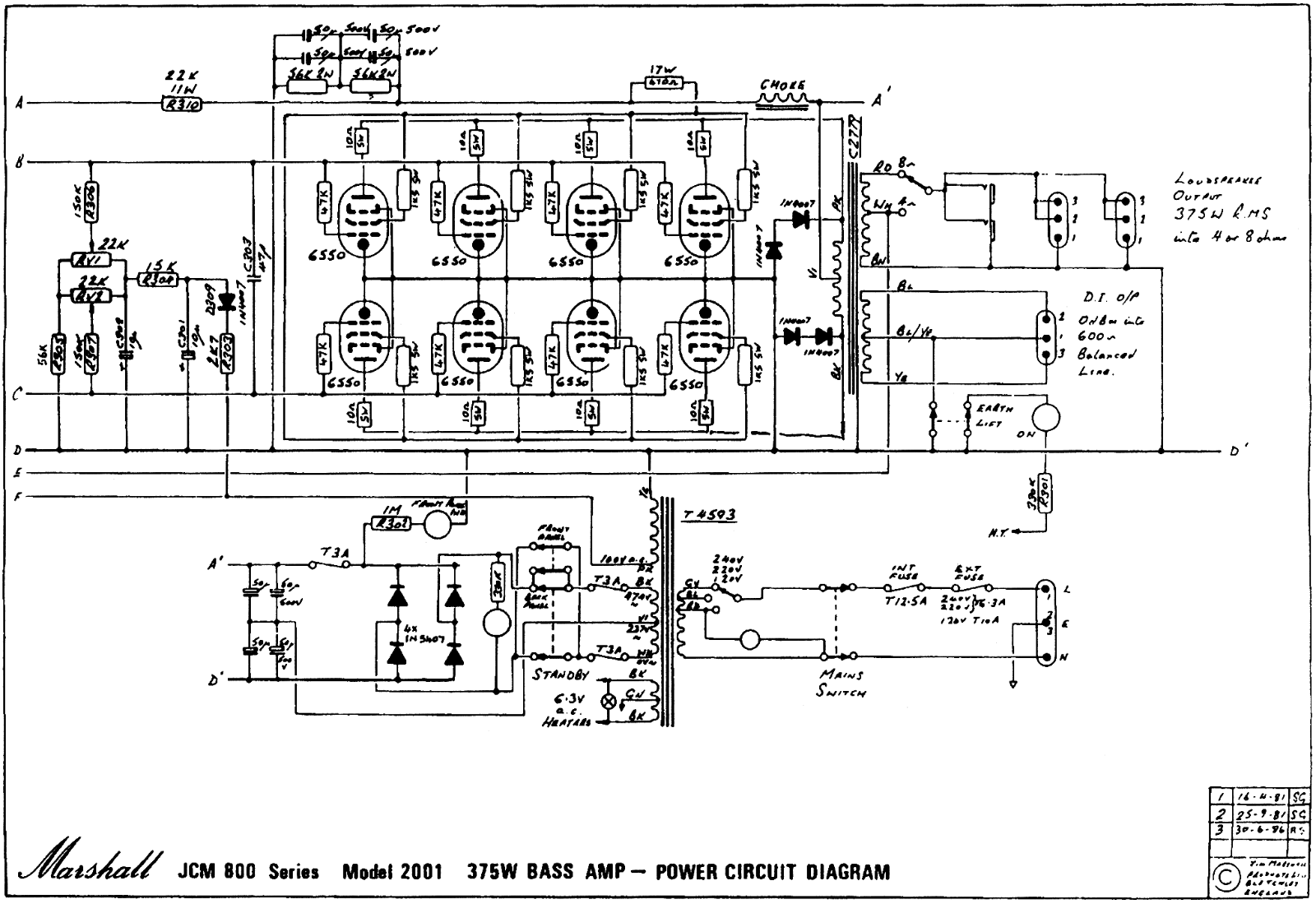 Marshall 2001-375W-Bass-Amp-Pwr-3 Schematic