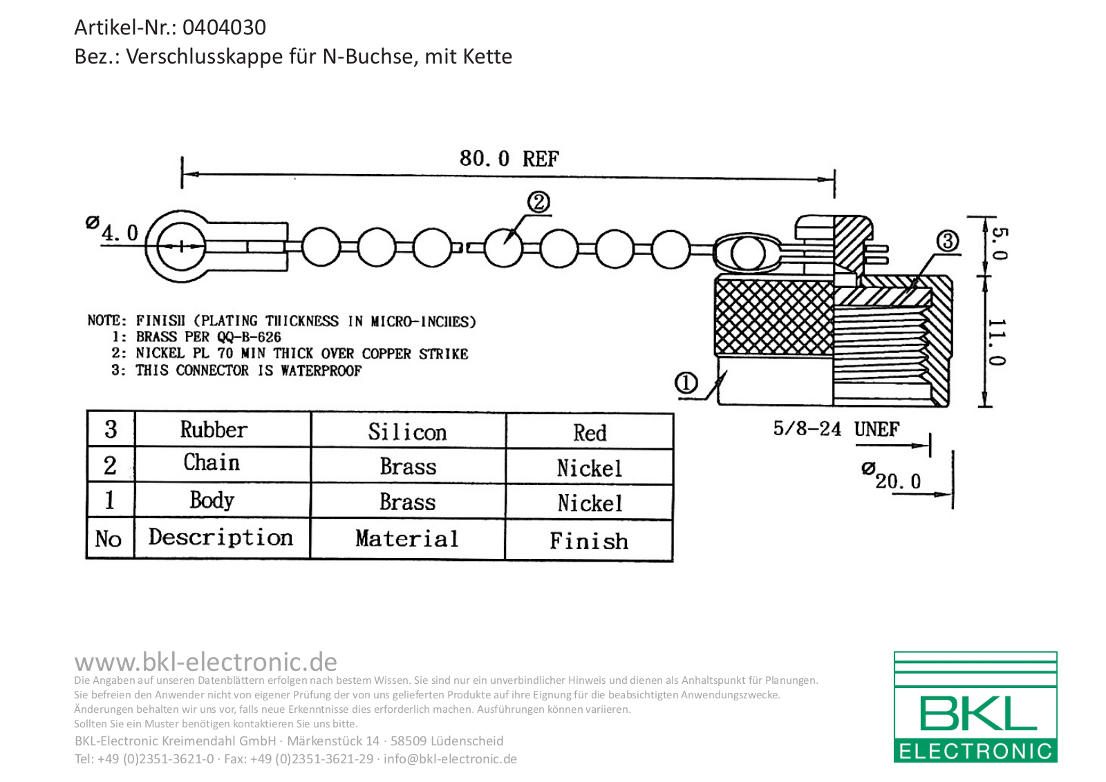 BKL BKL 0404030 Datasheet - ManualMachine.com