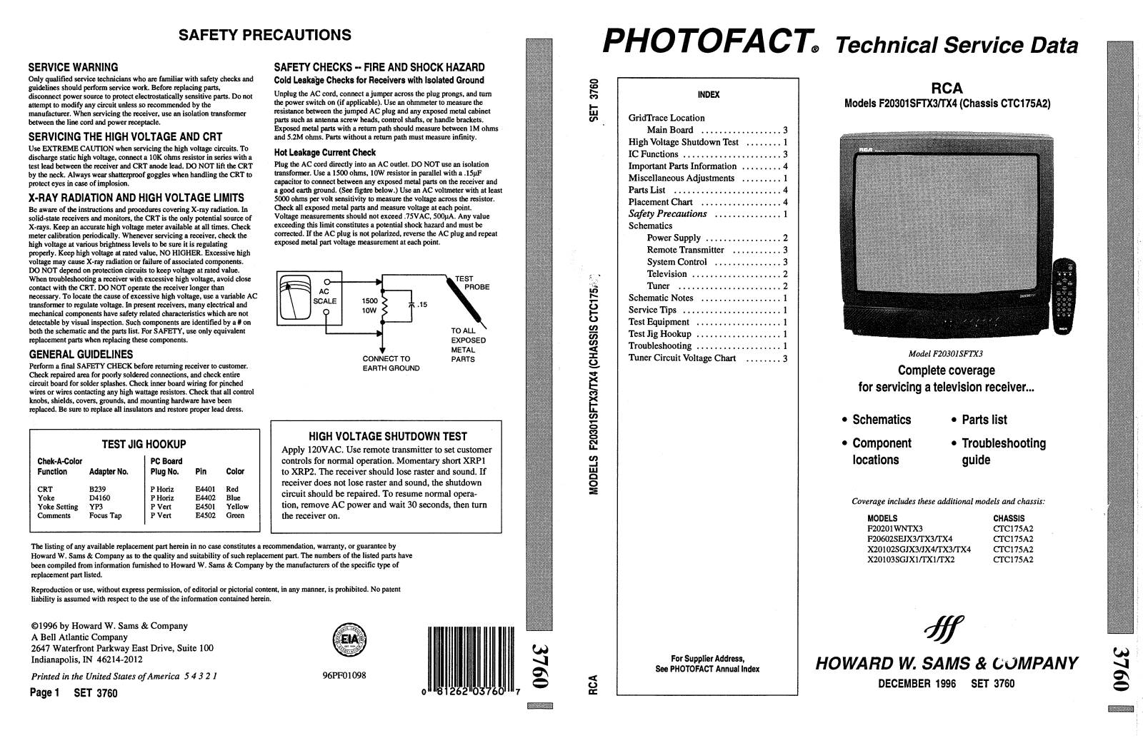 RCA CTC-175A2 Service Manual