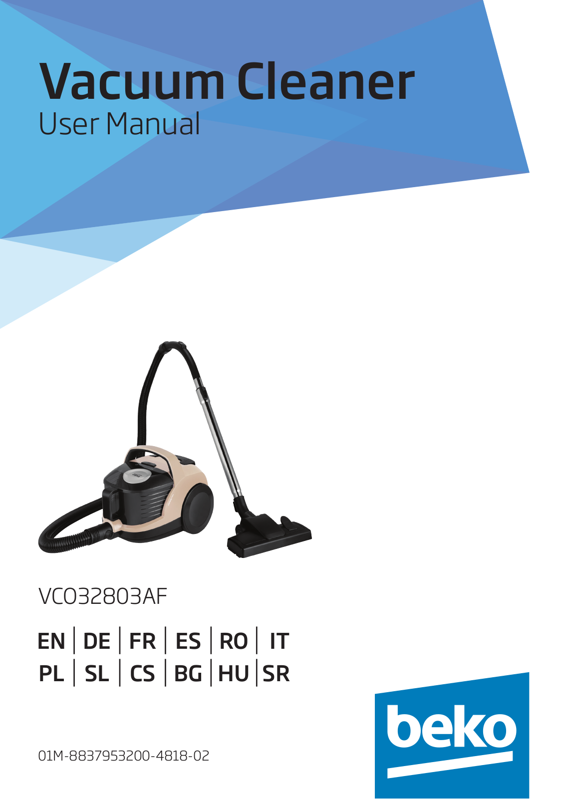 BEKO VCO 32803 AF User manual