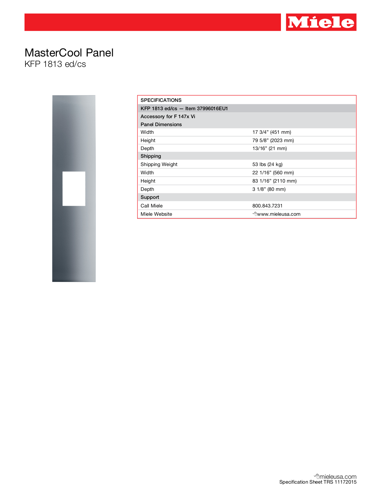 Miele F1473VI User Manual