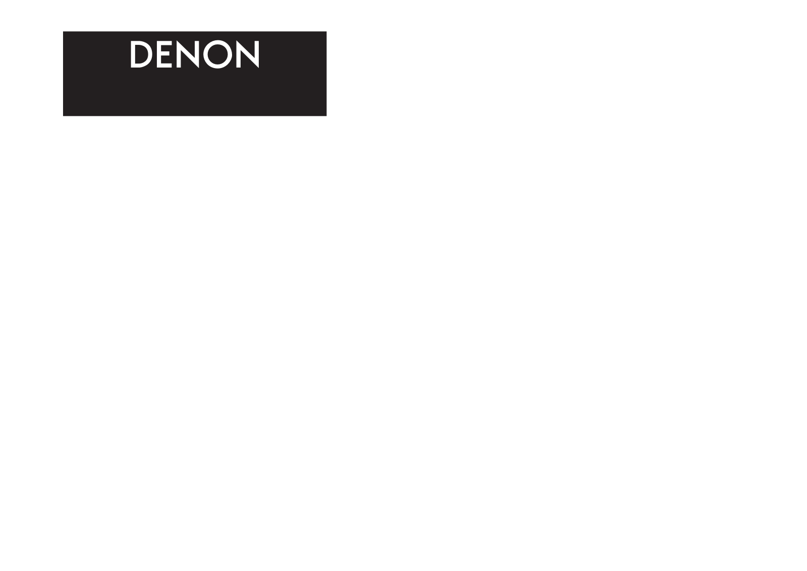 Denon D-M05 Owner's Manual