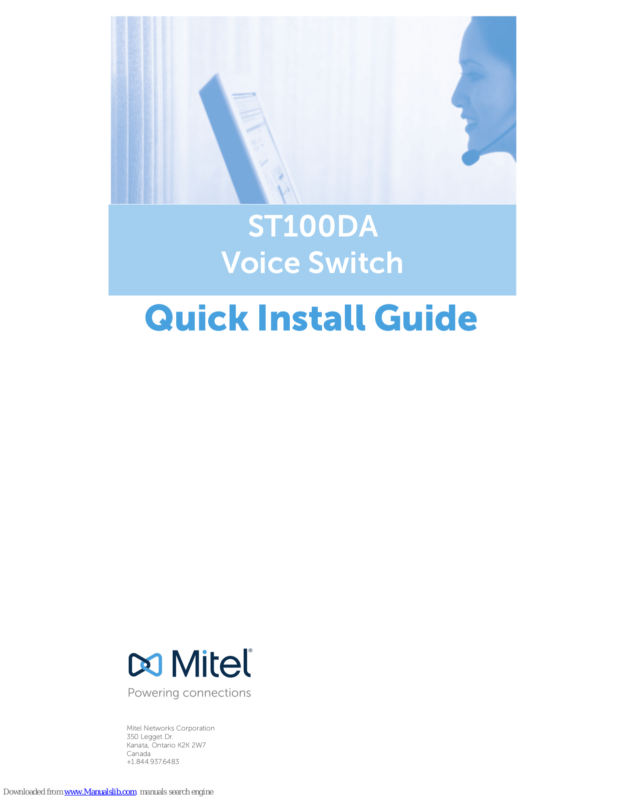 Mitel ST100DA, ST50A, ST100A Quick Install Manual - ManualMachine.com