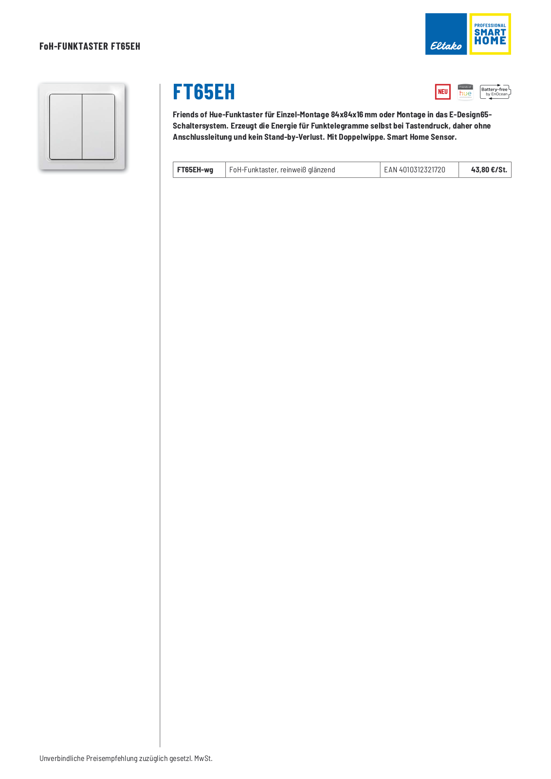 Eltako FT65EH-wg User Manual