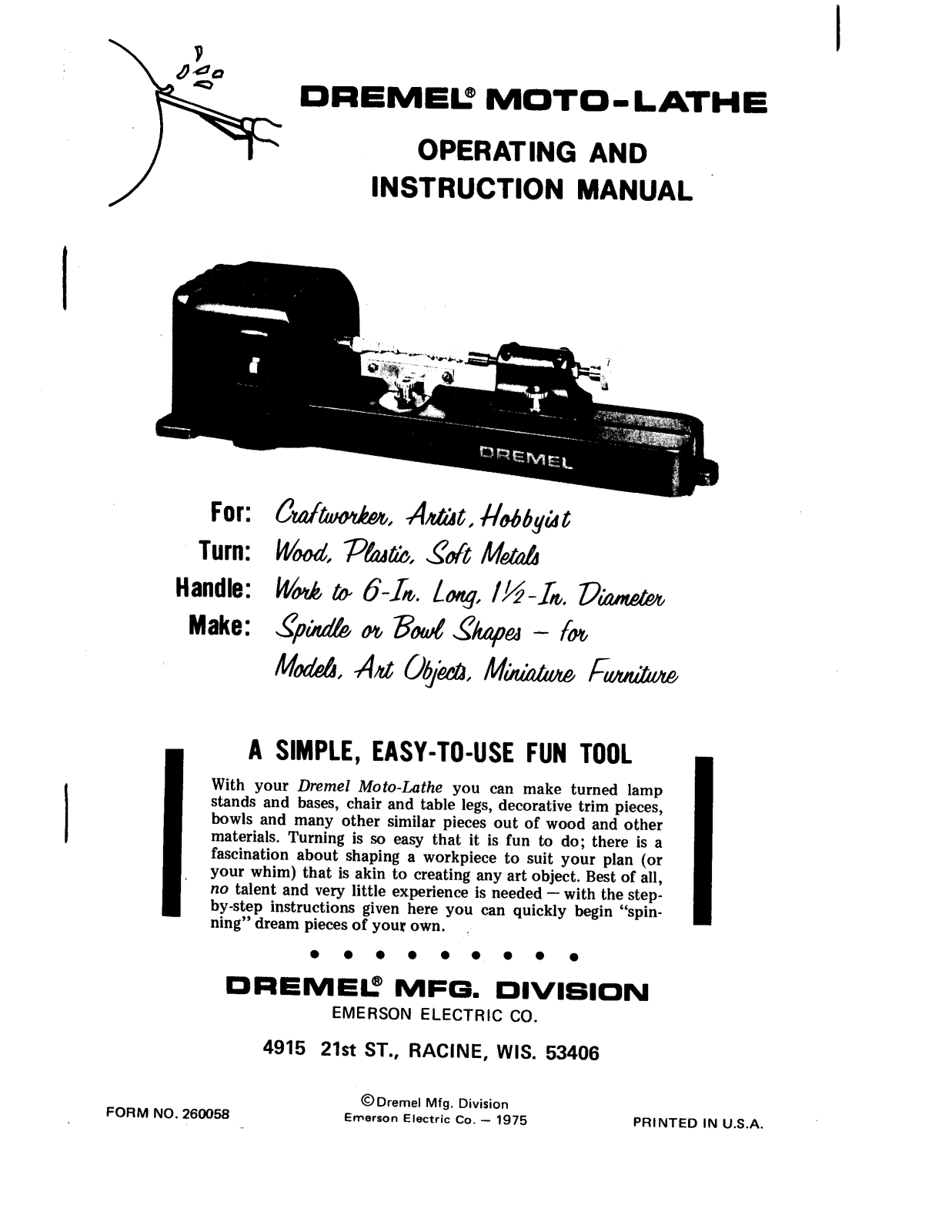 Dremel 700 User Manual