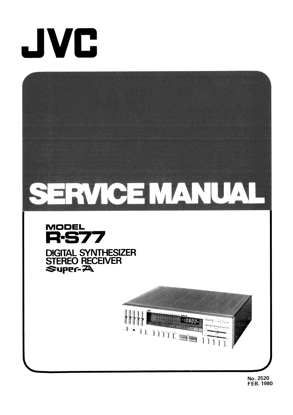 Jvc RS-77 Service Manual