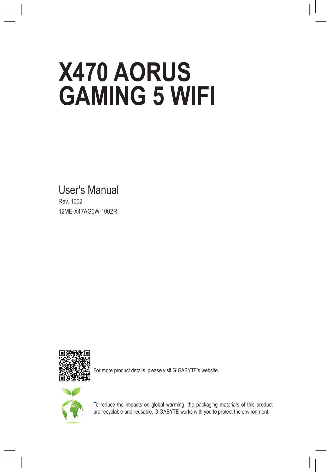 GIGABYTE X470 AORUS GAMING 5 WIFI User Manual