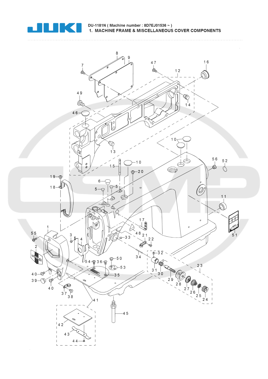 Juki DU1181N Parts Book