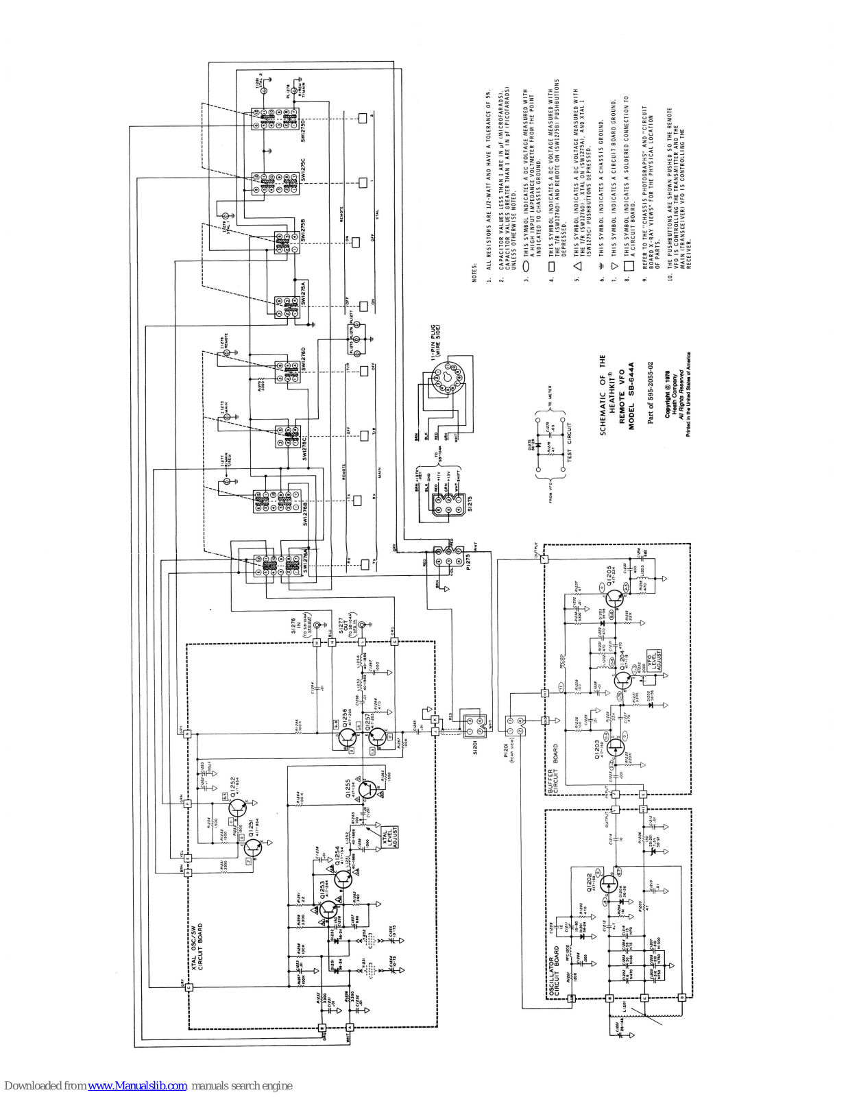 Heath Heathkit SB-644A Schematic Diagram