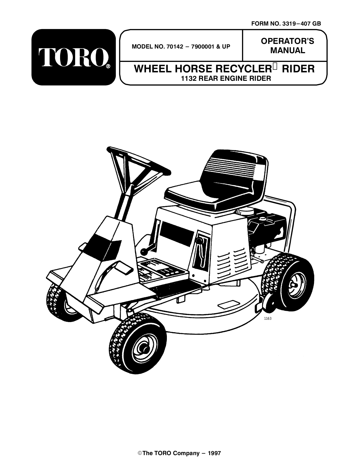 Toro 70142 Operator's Manual