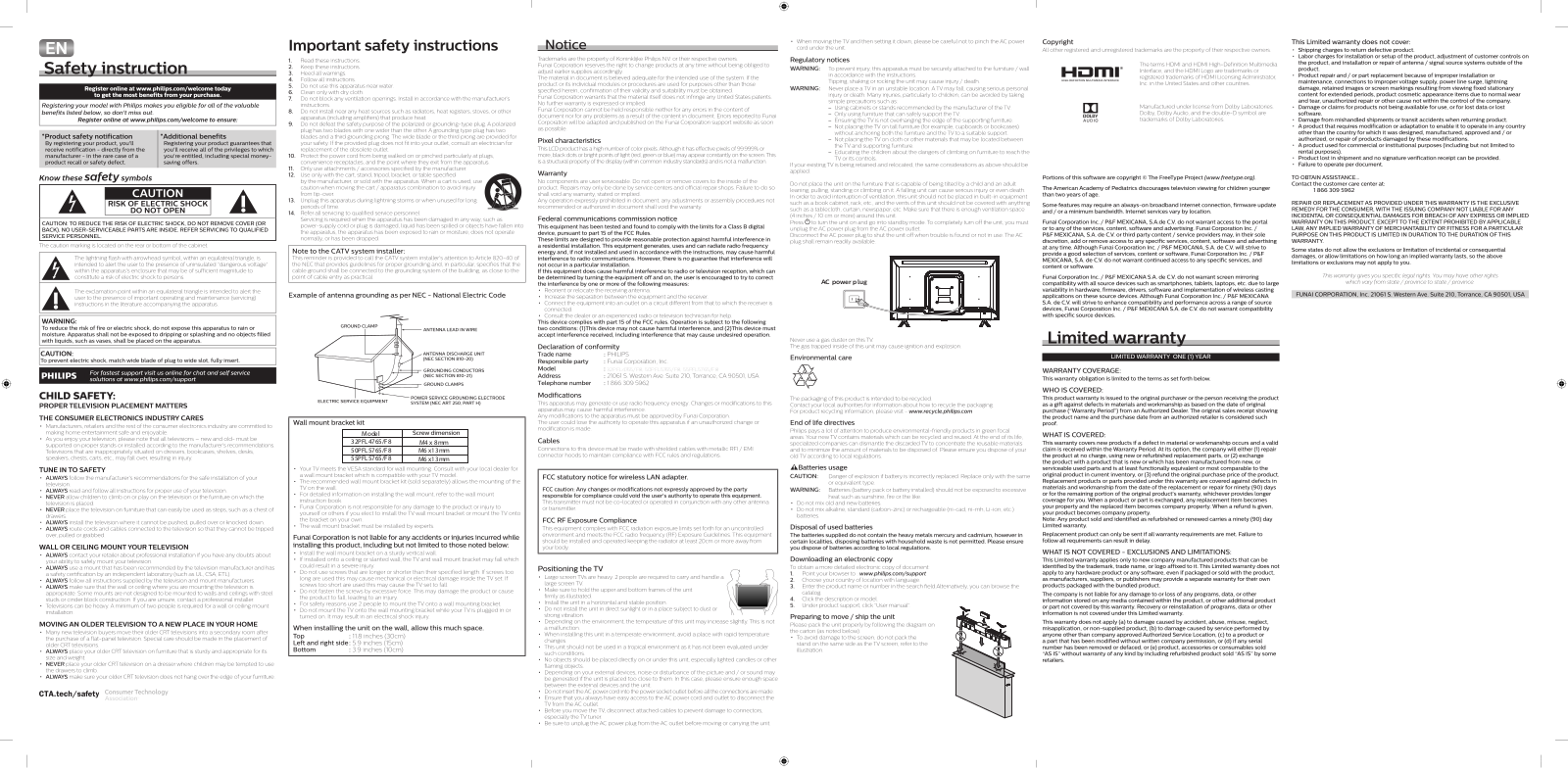 Philips 32PFL4765/F8 Leaflet - ManualMachine.com
