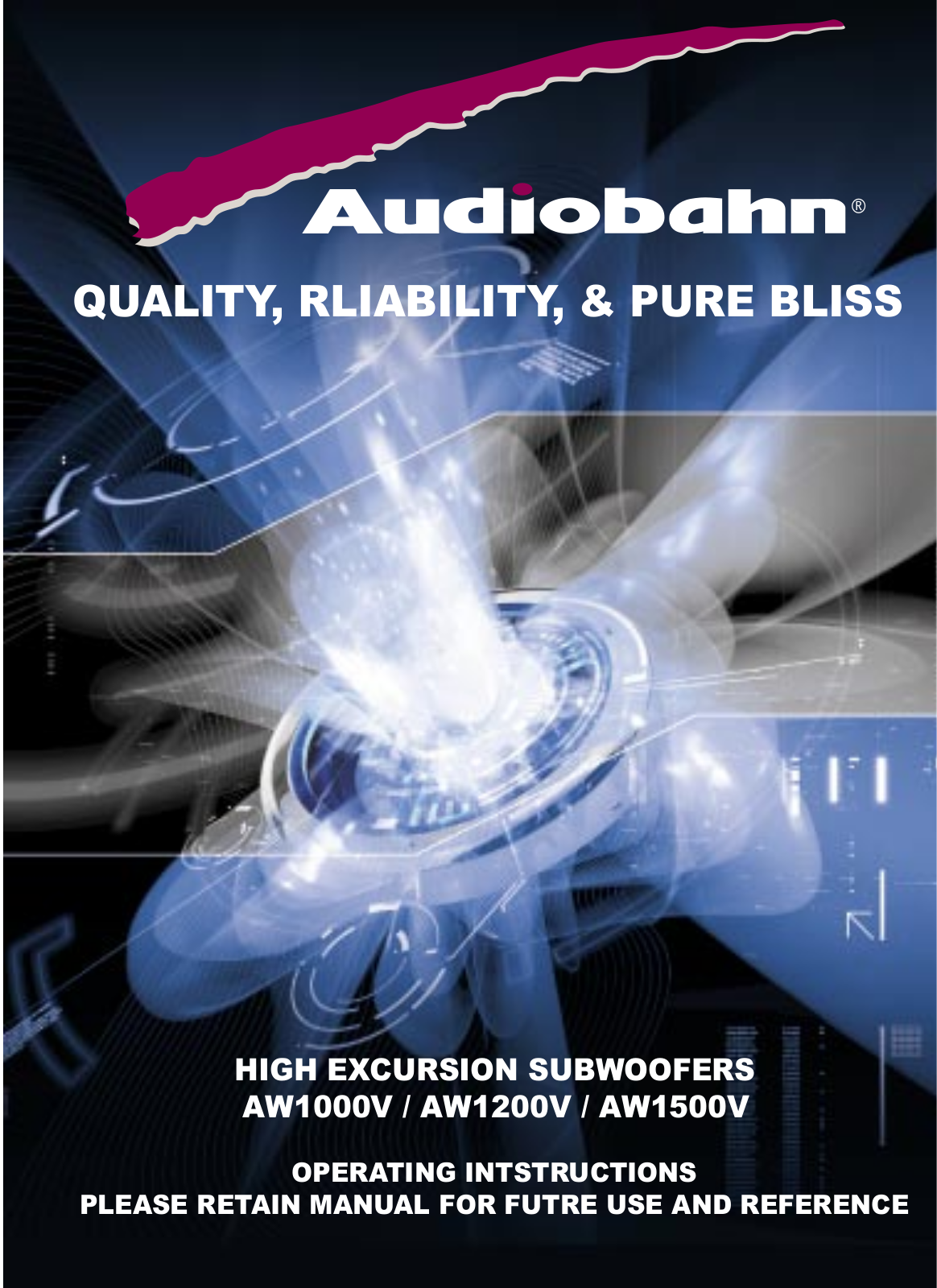 Audiobahn AW1500V User Manual