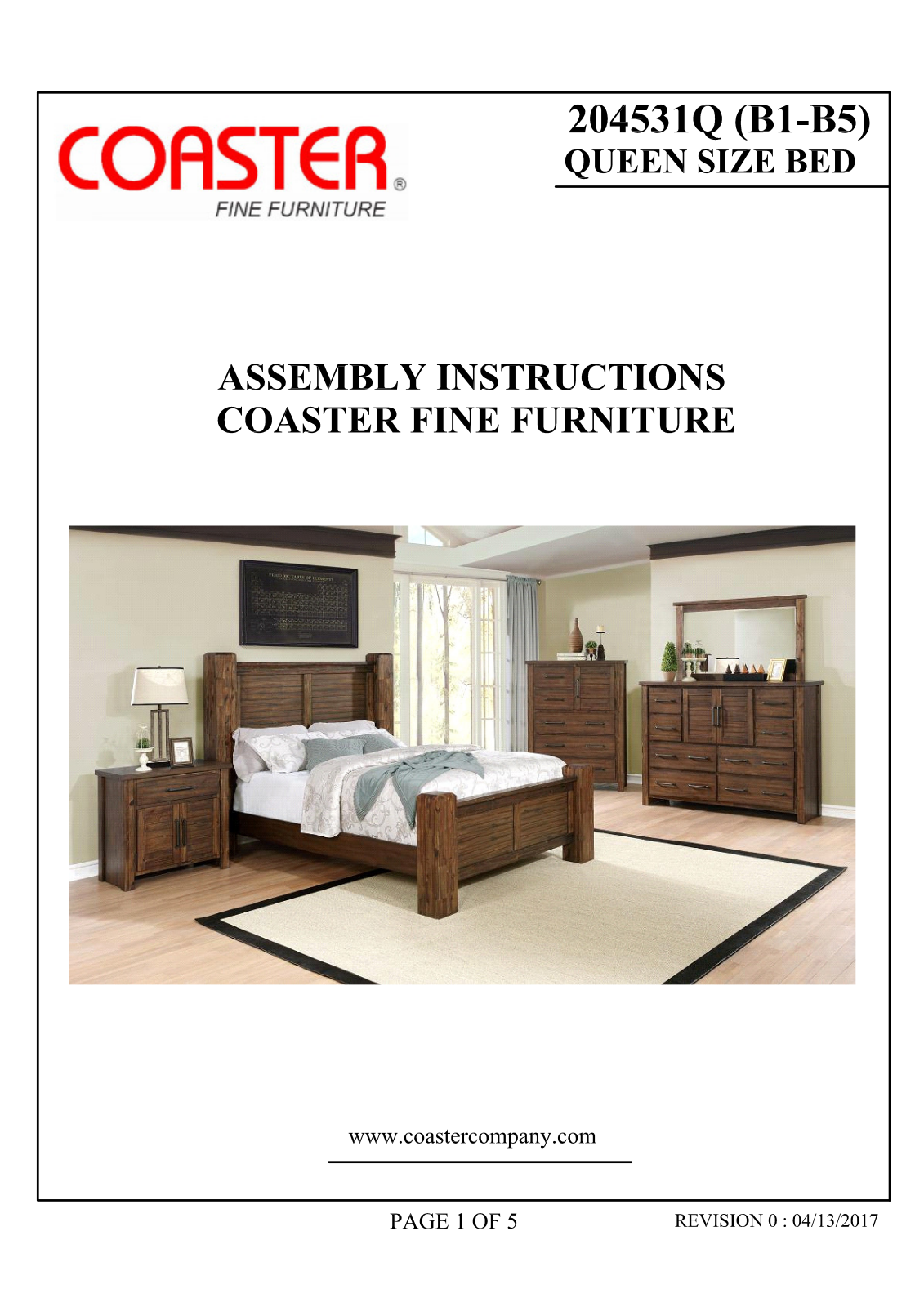 Coaster 204531Q Assembly Guide