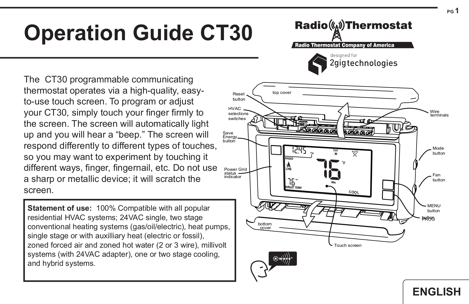 Trane CT30 User Manual