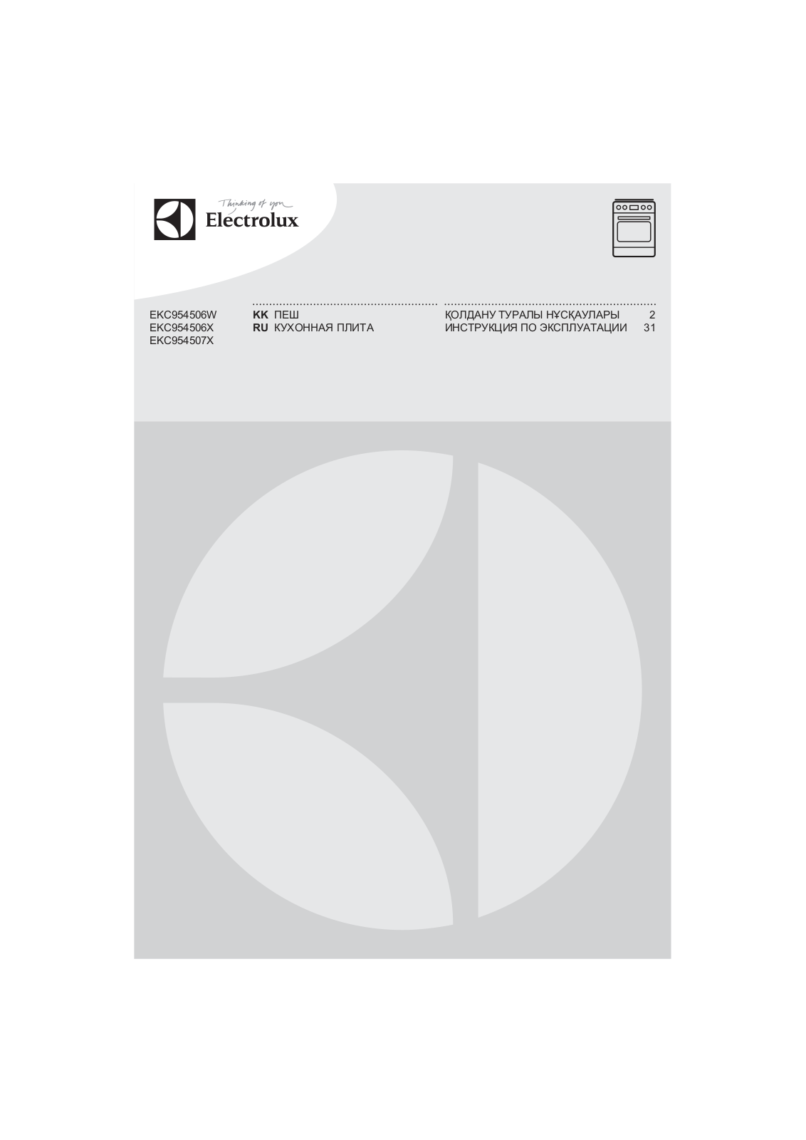 Electrolux EKC954506X User Manual