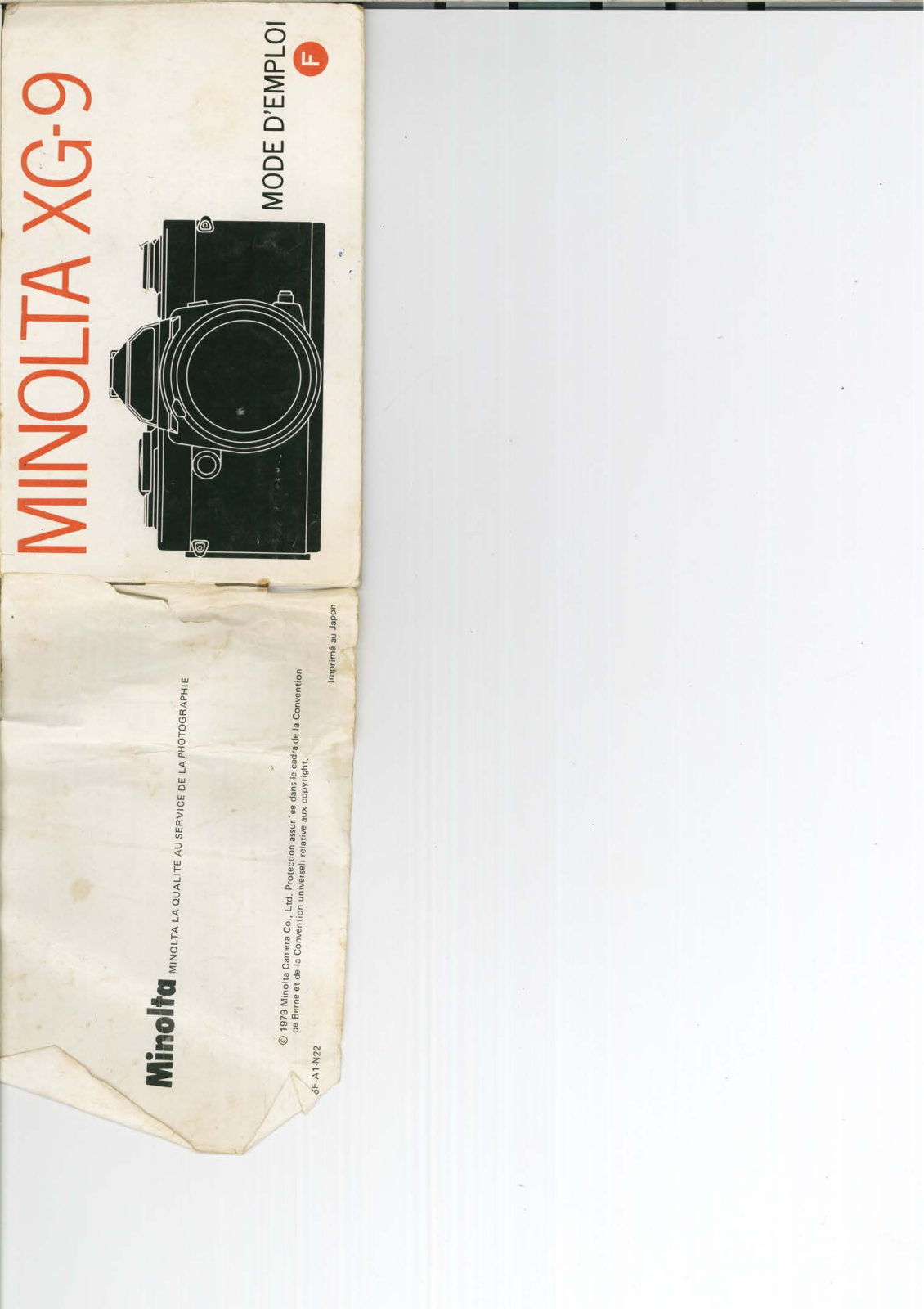 MINOLTA XG9 User Manual