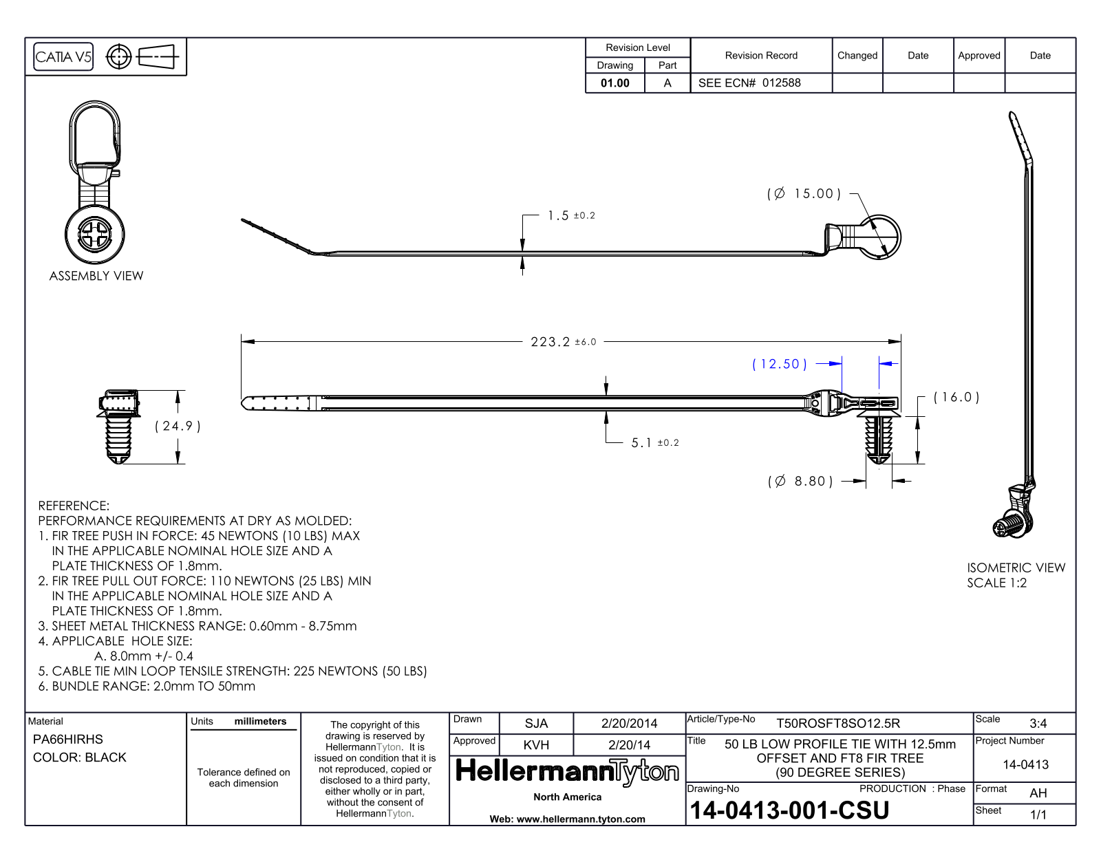 HellermannTyton T50ROSFT8SO12.5R Reference Drawing - ManualMachine.com