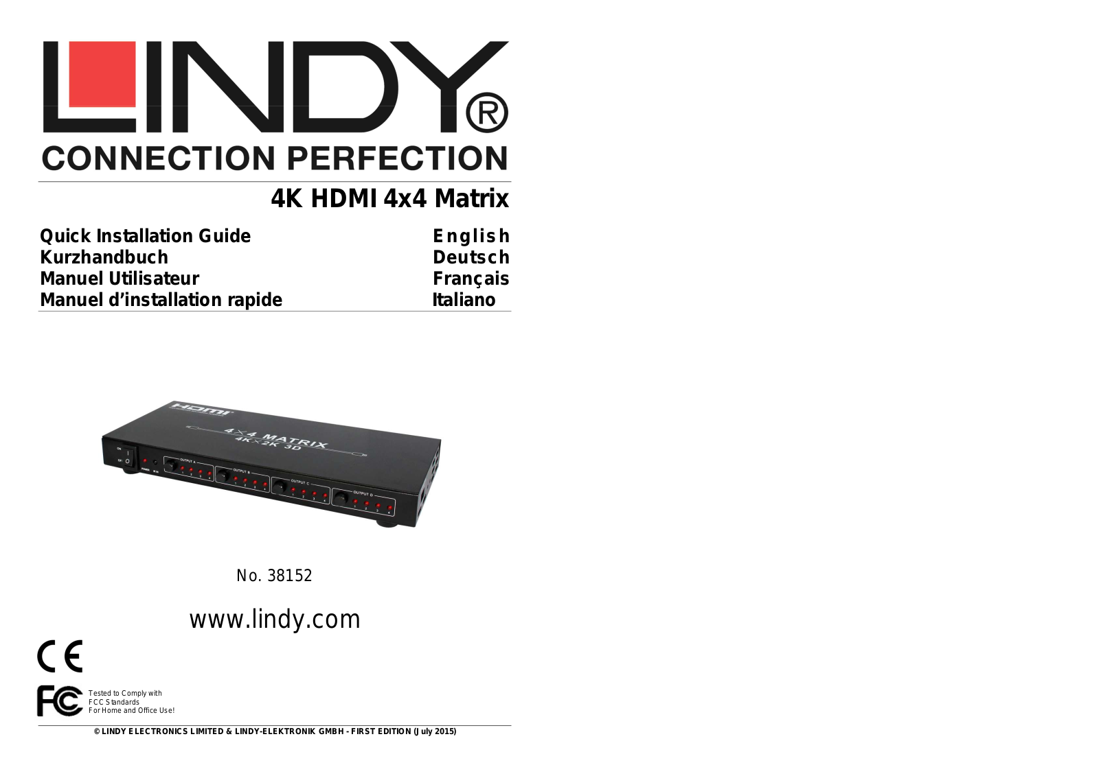 LINDY 38152 User Manual