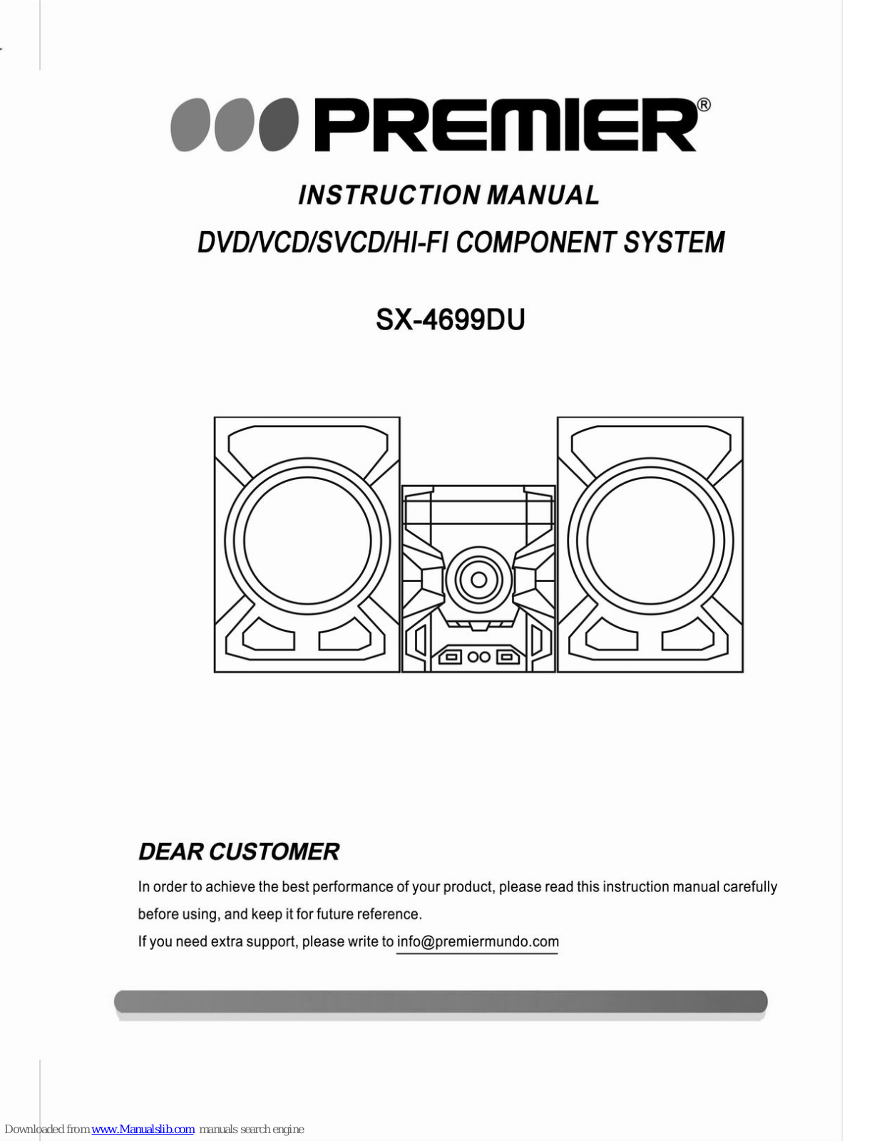 Premier SX-4699DU Instruction Manual - ManualMachine.com