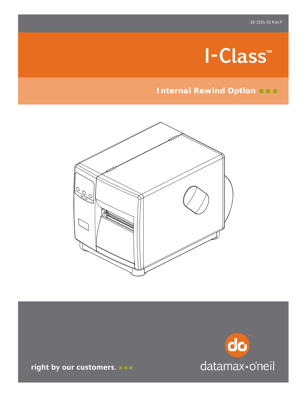 Datamax-O'Neil I-Class Internal Rewind Option User Manual