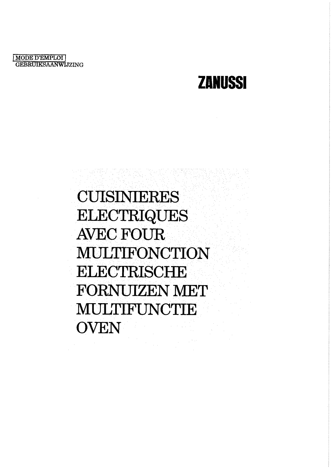 Zanussi ZC604VW1 User Manual