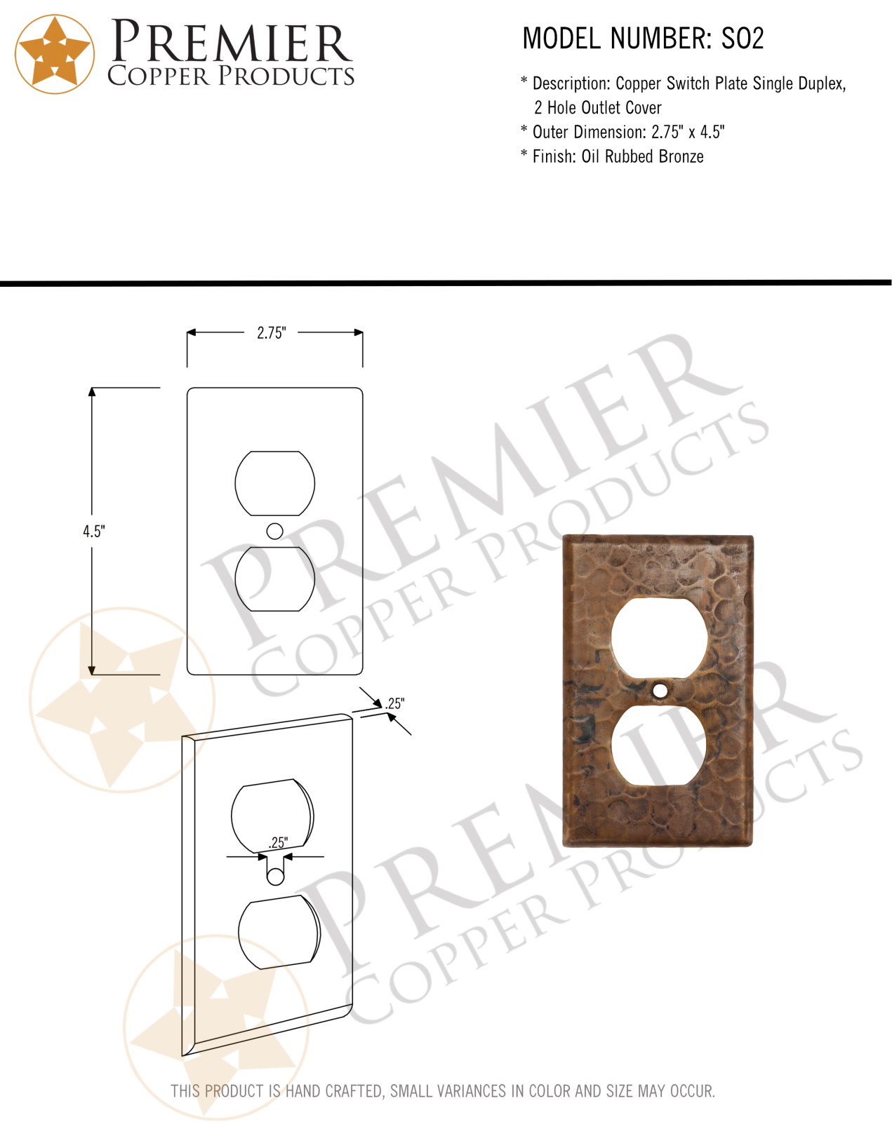 Premier Copper Products IER1084 Specifications - ManualMachine.com