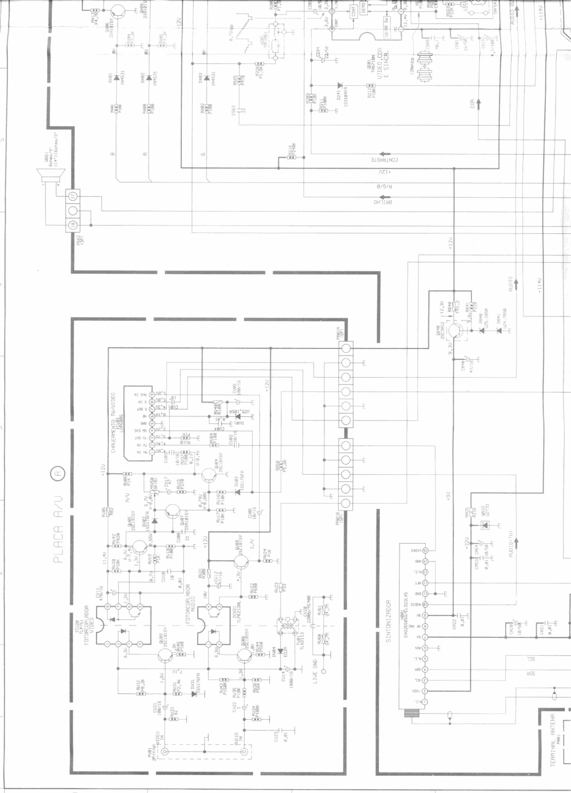 Toshiba TV1482EAV, TV2082EAV Schematic