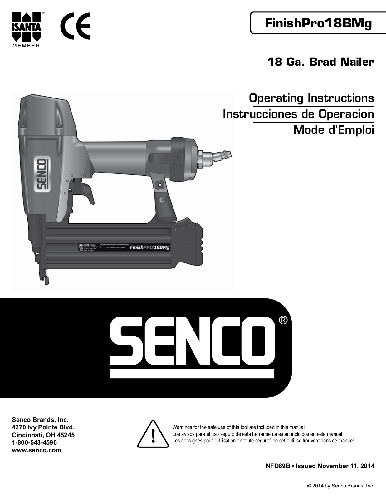 Senco FINISHPRO18BMG User Manual