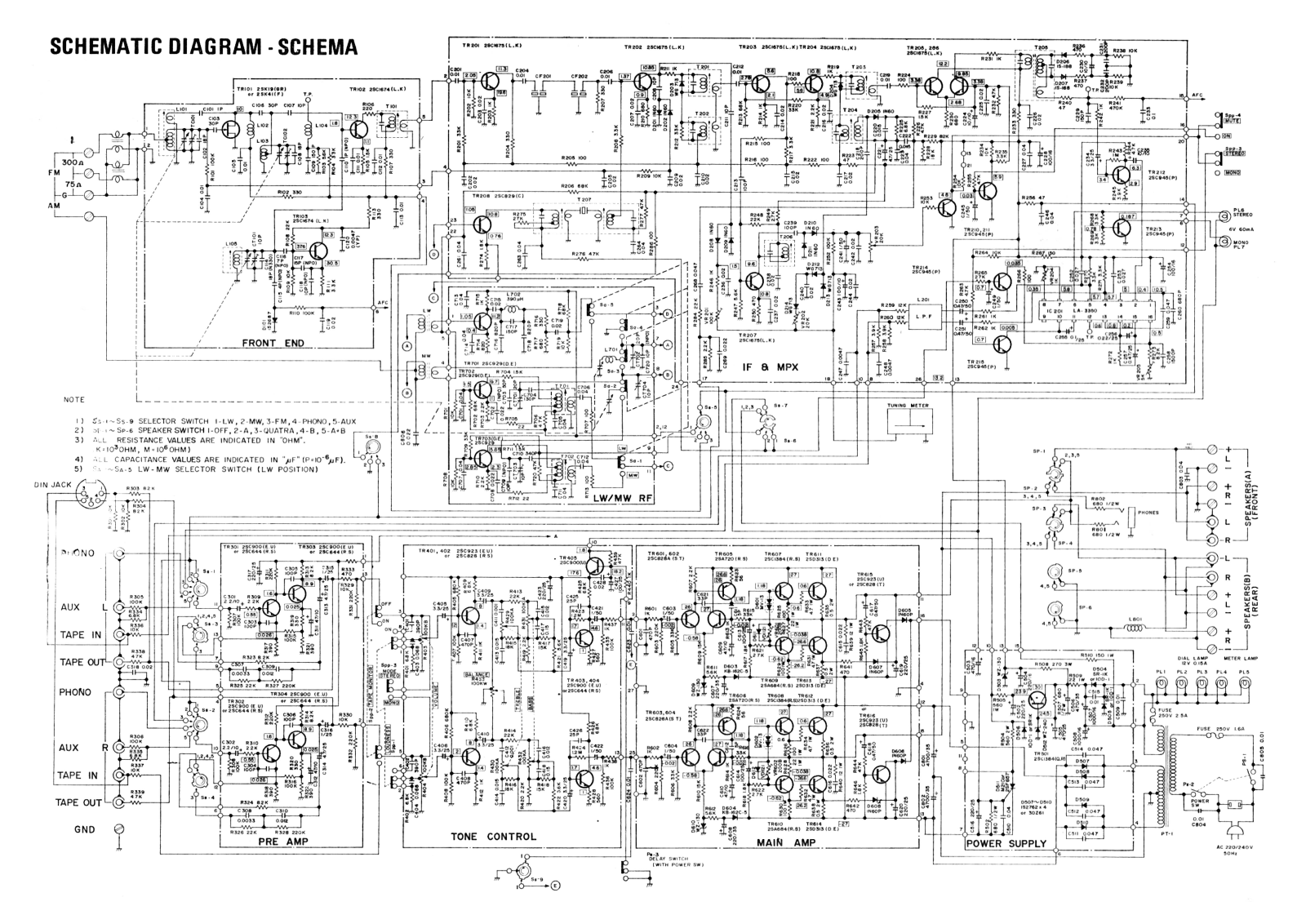 Realistic STA-77L Schematic