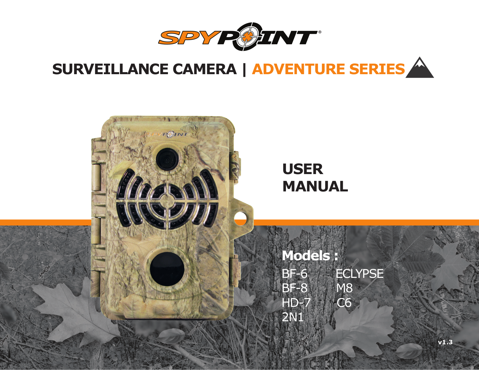 Spypoint ADVENTURE BF-6, ADVENTURE BF-8, ADVENTURE M8, ECLYPSE, ADVENTURE HD-7 User Manual