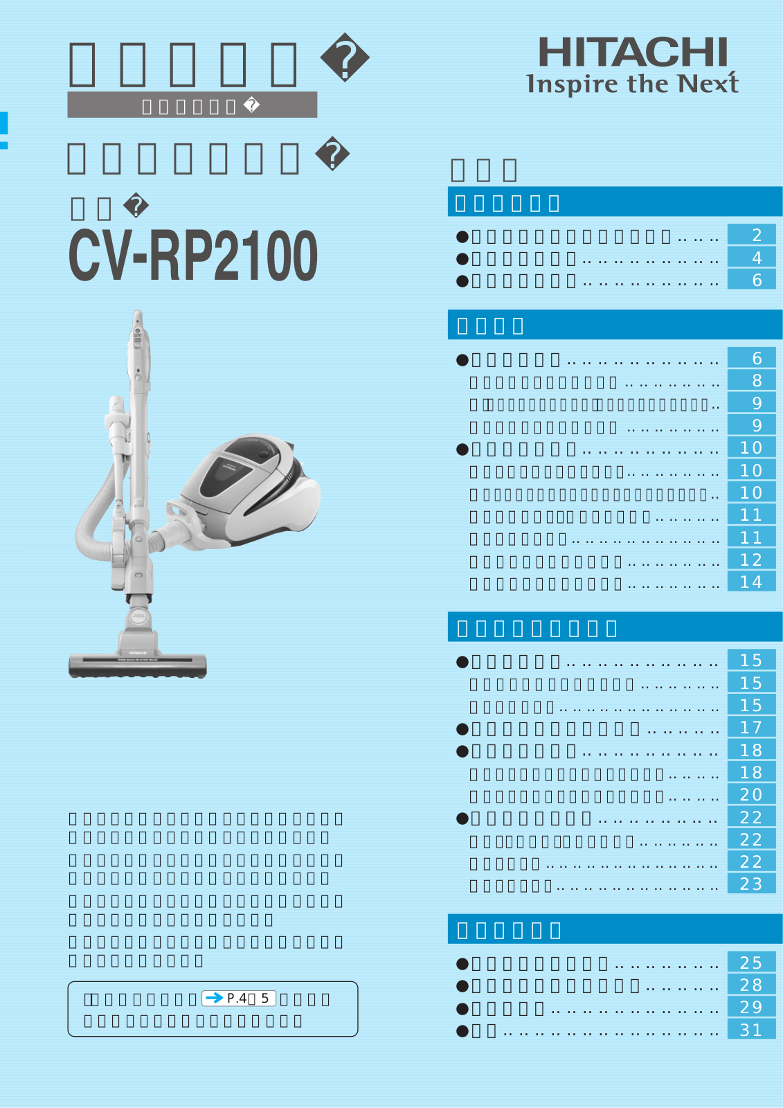 Hitachi CV-RP2100 User guide