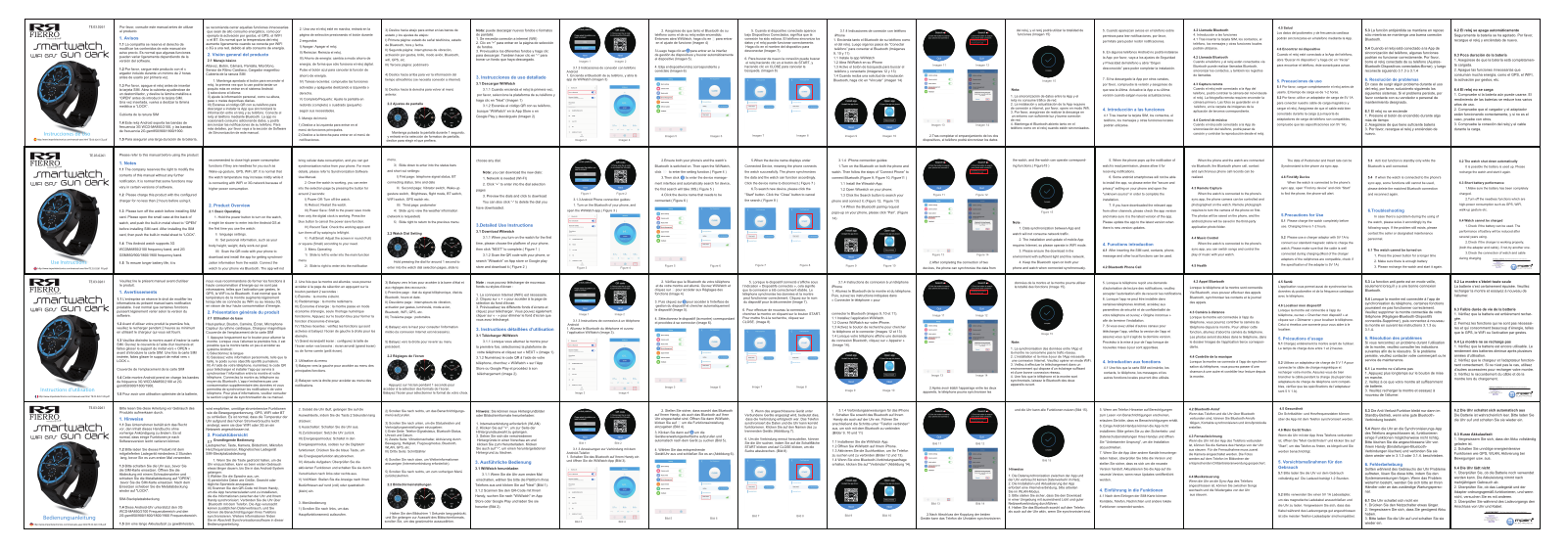 imperii electronics SmartWatch WiFi GPS Gun Dark Instruction Manual
