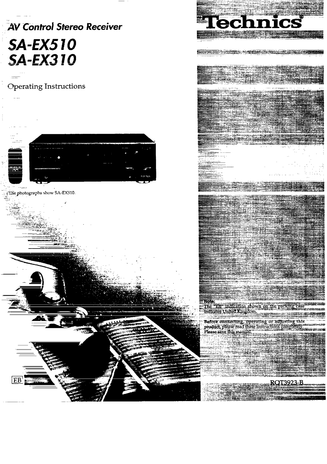 Panasonic SA-EX310, SA-EX510 User Manual