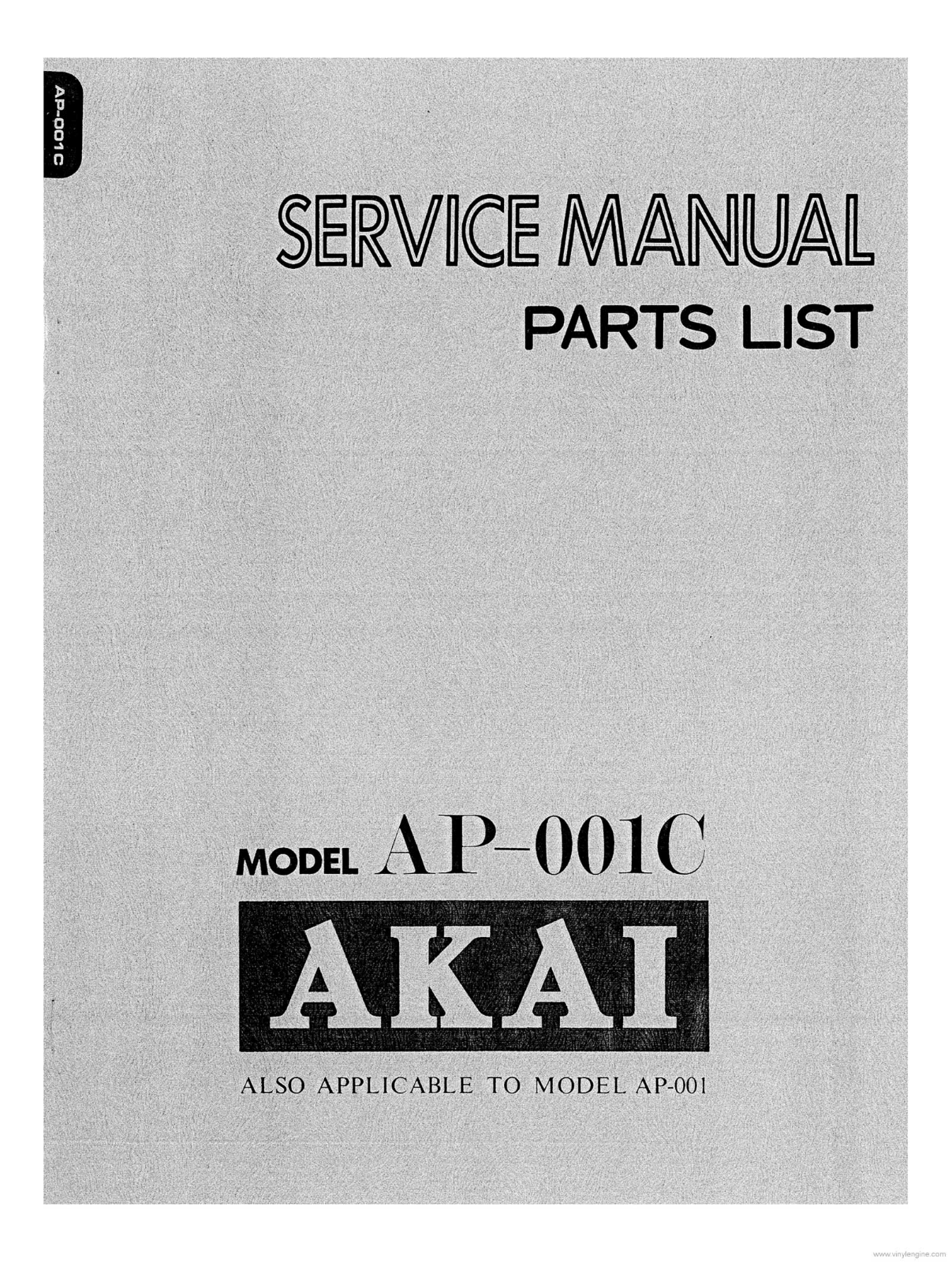 Akai AP-001 Service Manual