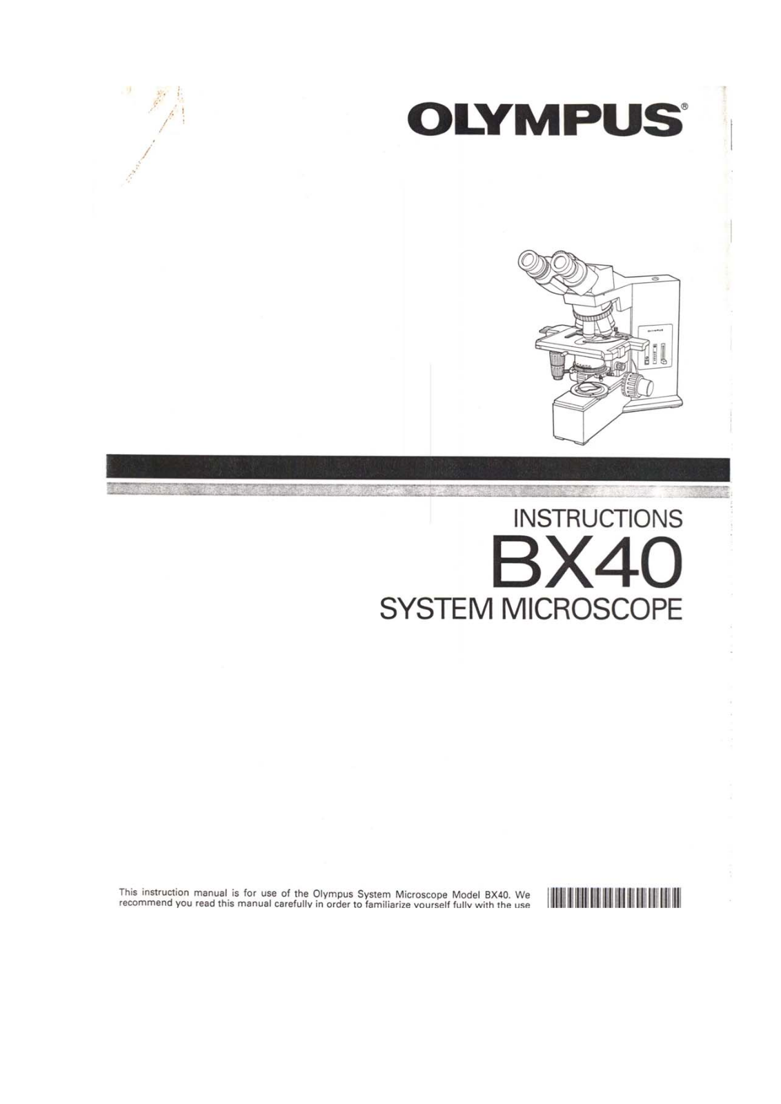 Olympus BX-40 User Manual