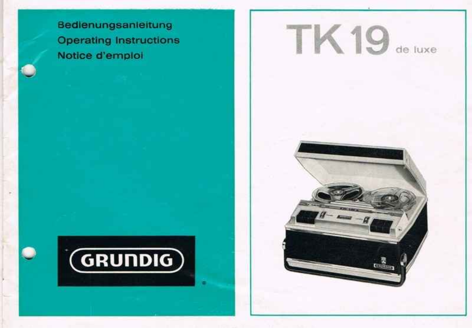 Grundig TK-19-deluxe Owners Manual