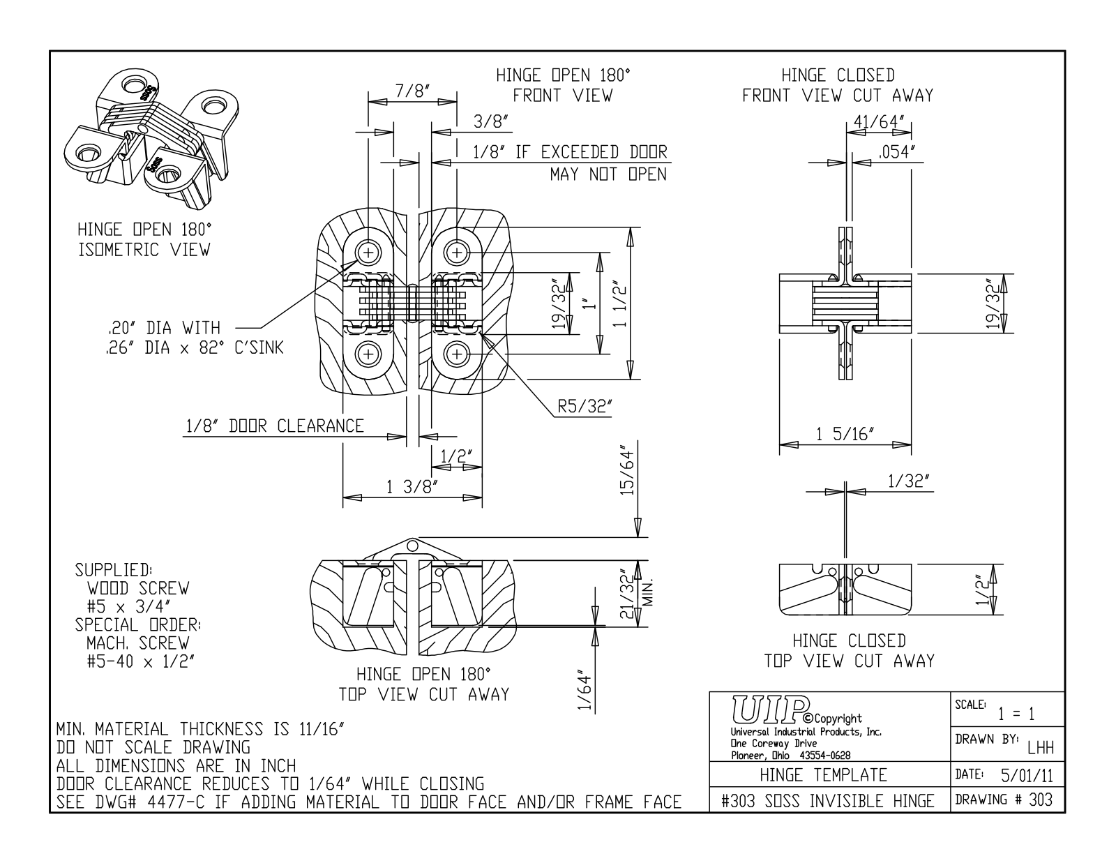 SOSS RVW1039 Dimensions - ManualMachine.com
