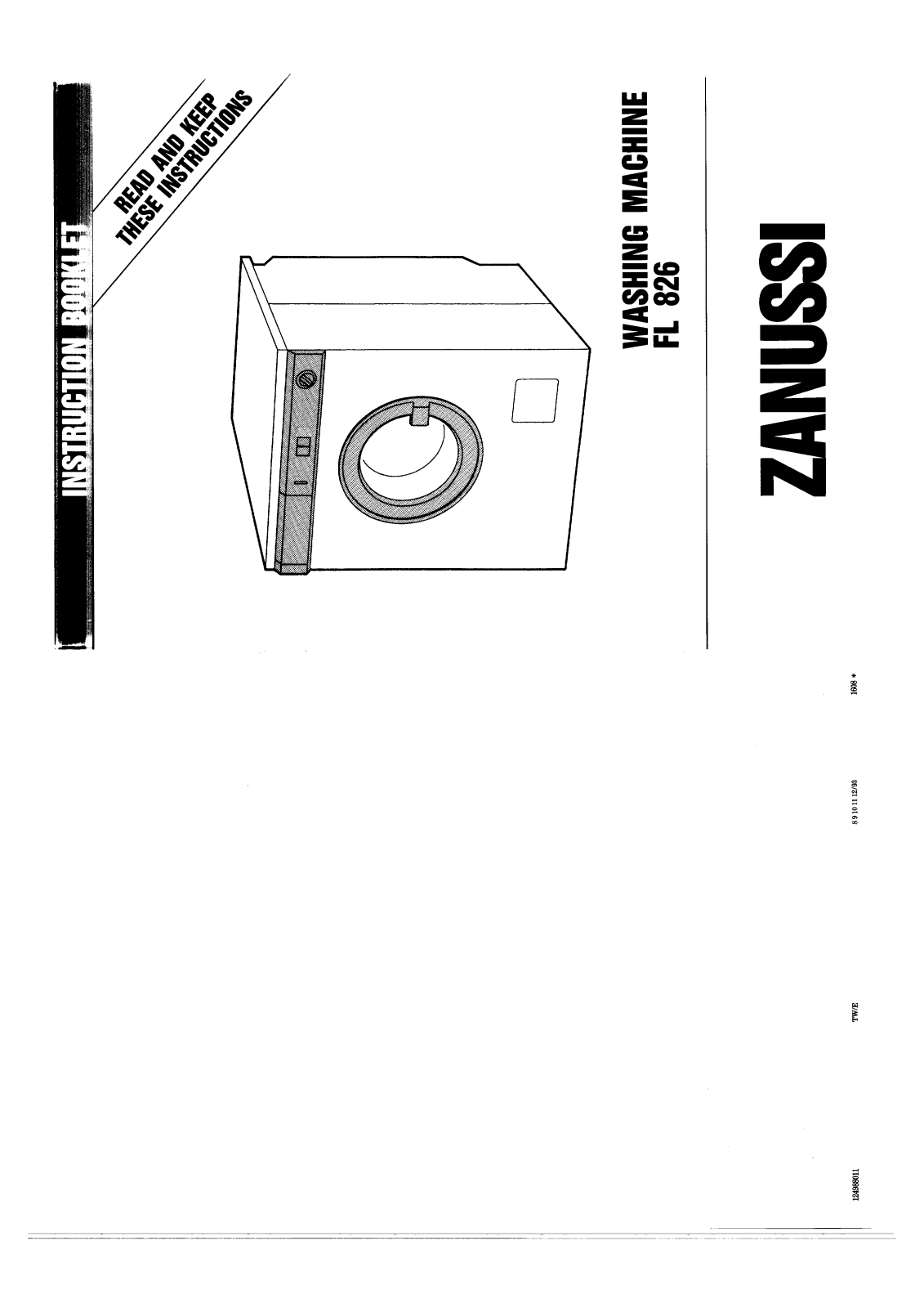 Zanussi FL826 User Manual