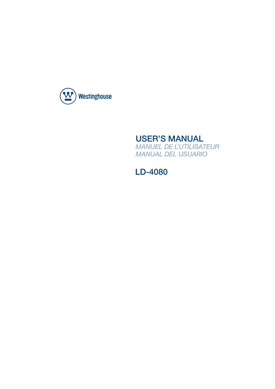 Westinghouse Digital LD-4080 User Manual