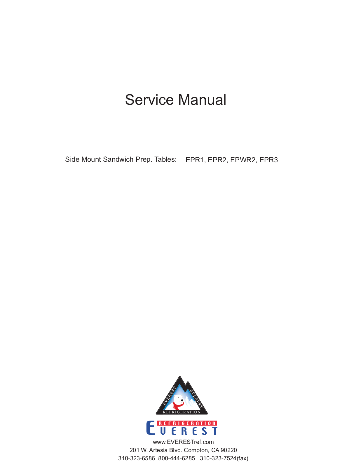 Everest EPR1 Service Manual