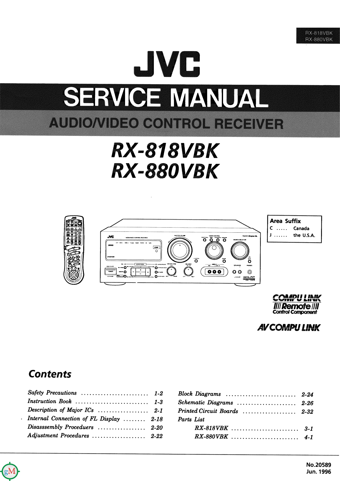 JVC RX-818-VBK, RX-880-VBK Service manual