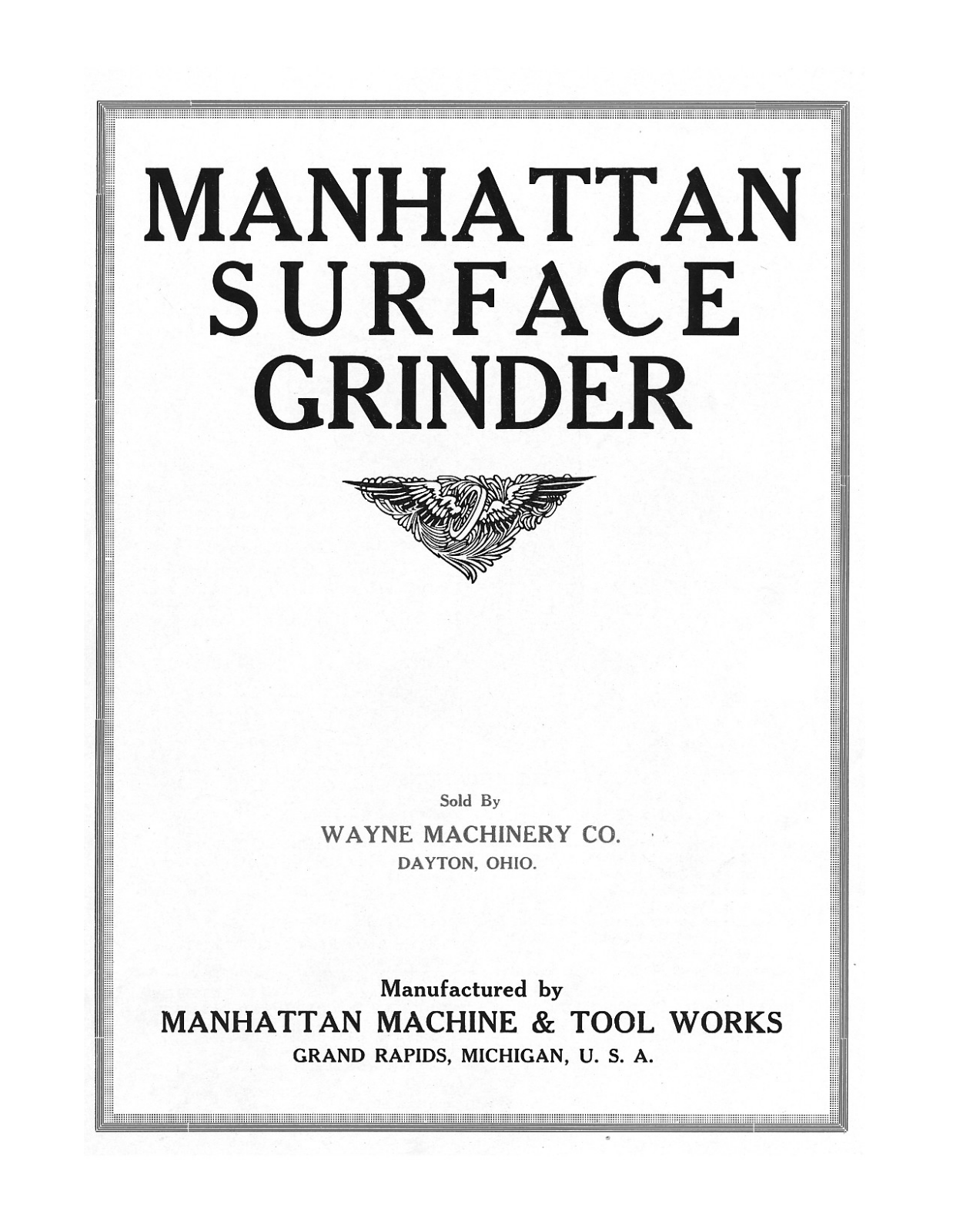 Manhattan Machine & Tool Manhattan Machine & Tool Works Surface Grinders Other - ManualMachine.com