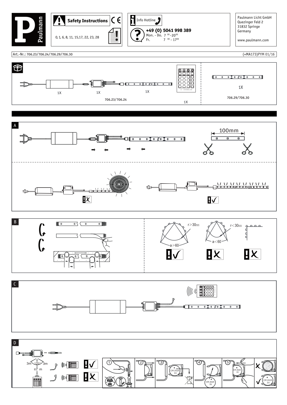 Paulmann 70623 Installation manual - ManualMachine.com