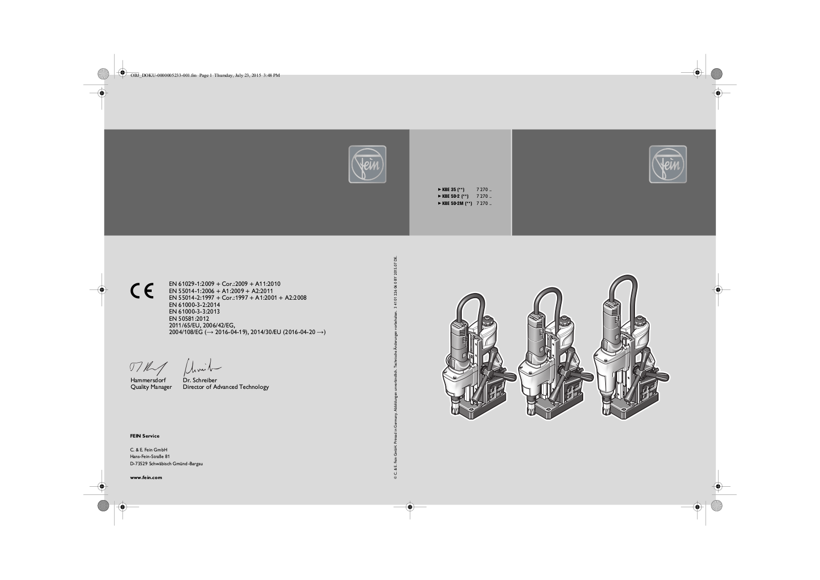 Fein 72705260000 Service Manual