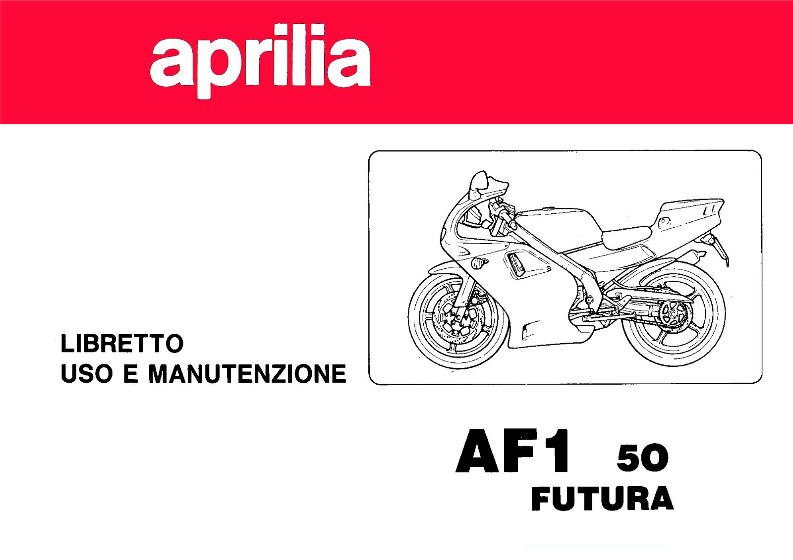 APRILIA AF 1 User Manual