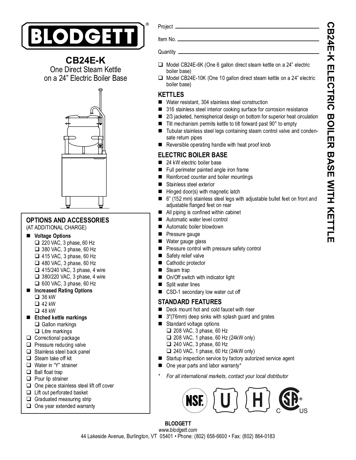 Blodgett CB24E-10K User Manual