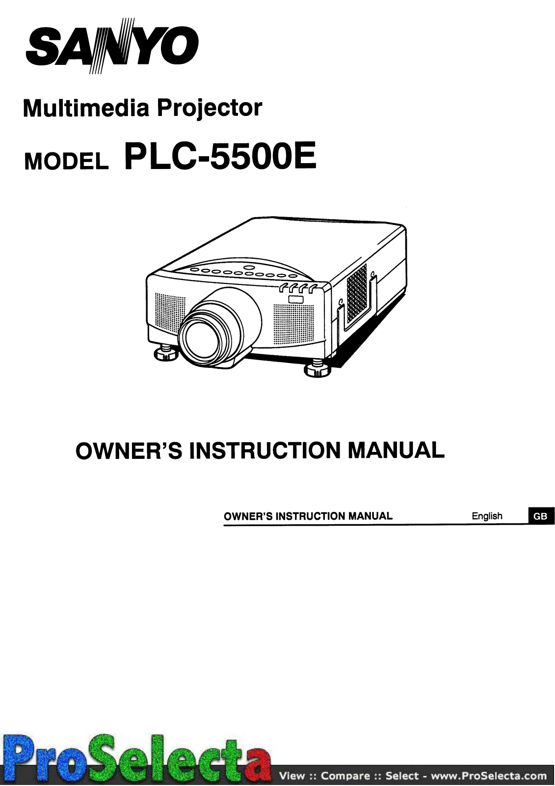 Sanyo PLC-5500 User guide - ManualMachine.com